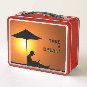 "Break mal!" Metall Lunch Box