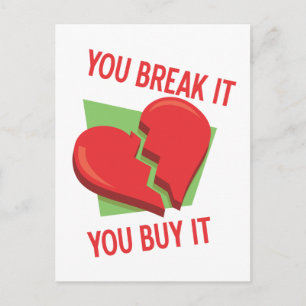 Break mein Herz Postkarte