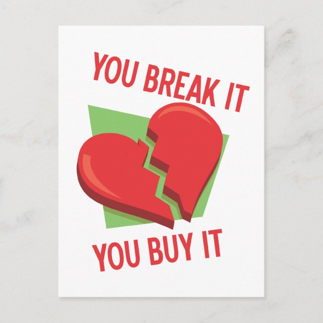 Break mein Herz Postkarte (Vorderseite)