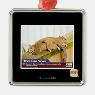 Break News Silbernes Ornament