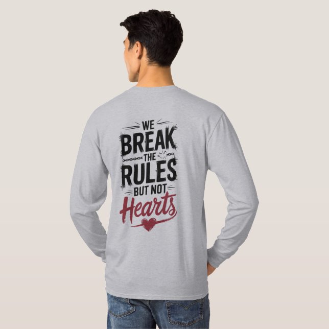 Break Rules, nicht die Typografie T-Shirt (Schwarz voll)