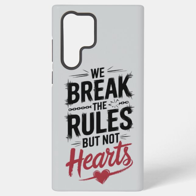 Break Rules, not Hearts: Fett Phone Case Samsung Galaxy Hülle (Rückseite)