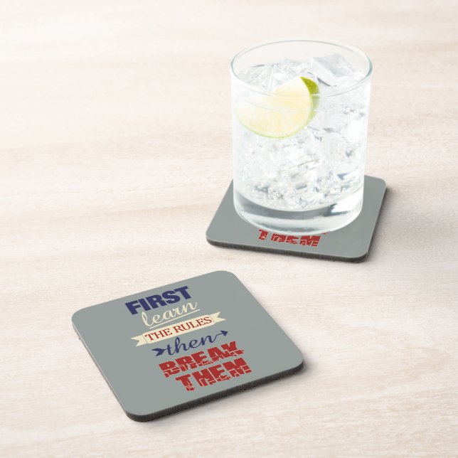 Break Rules Plastic Untersetzer (Rechte Seite)