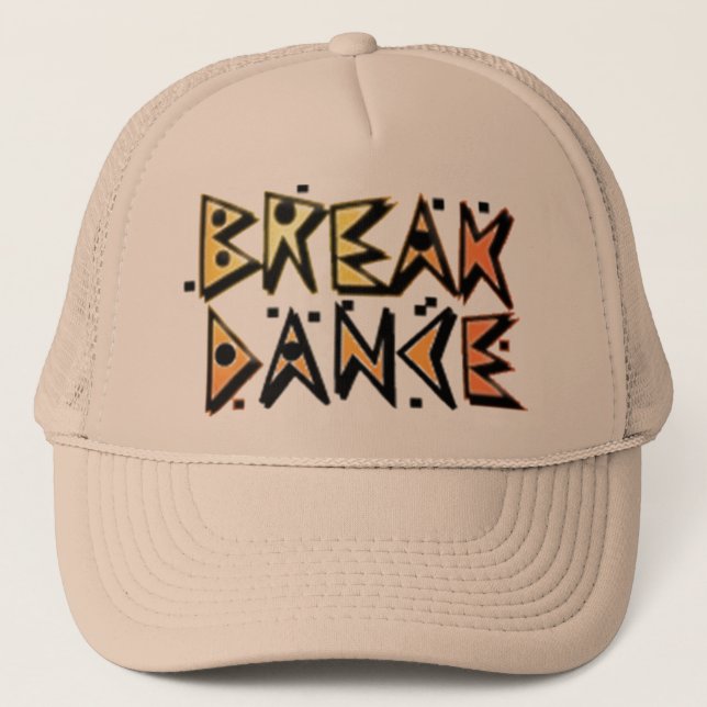 Break Tanz brauner Hut Truckerkappe (Vorderseite)