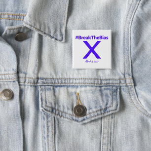 Break the Bias Hashtag März 8 Frauentag 2022, aber Button