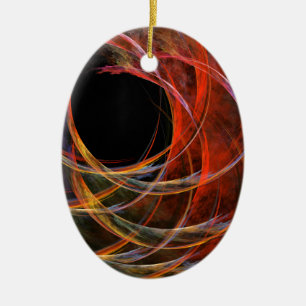 Break the Circle Abstrakt Art Oval Ornament
