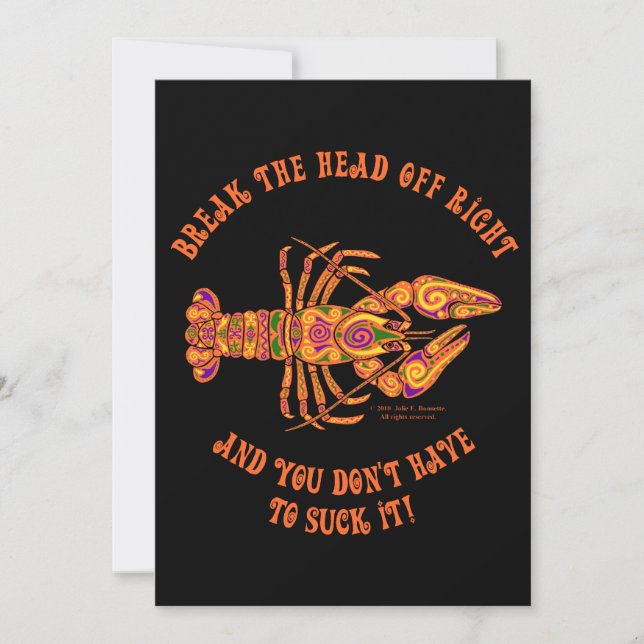 Break the Head Crawfish Einladung (Vorderseite)