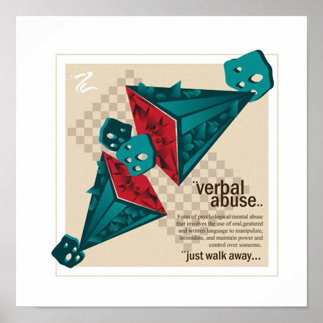 "Break the Silence: Recognition Verbalmissbrauch"  Poster (Vorne)