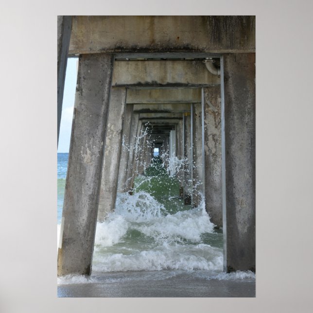 Break Waves unter Neapel Pier Poster (Vorne)