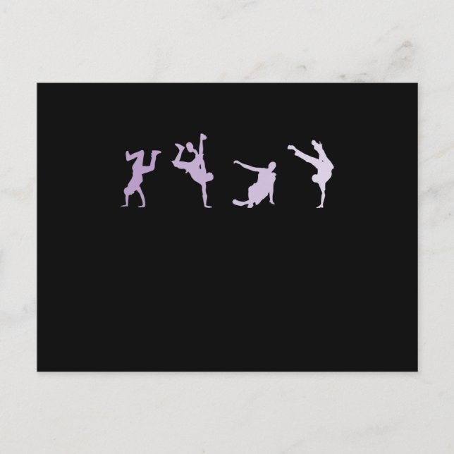 Breakdance Angesagt-Hop und Funk Tanzstil Postkarte (Vorderseite)