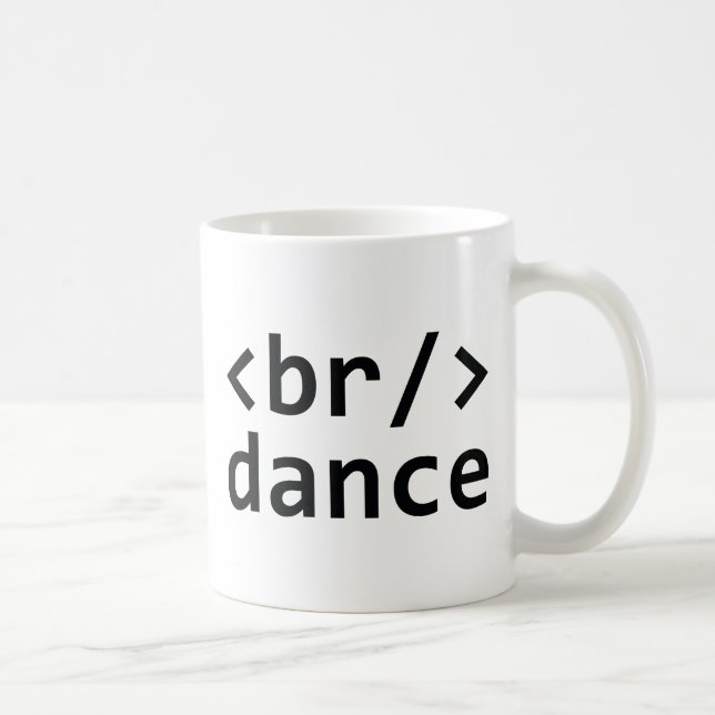 Breakdance Code Kaffeetasse (Rechts)
