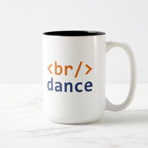 Breakdance code zweifarbige tasse