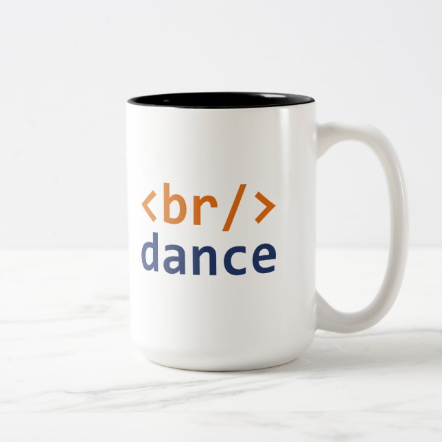 Breakdance code zweifarbige tasse (Rechts)