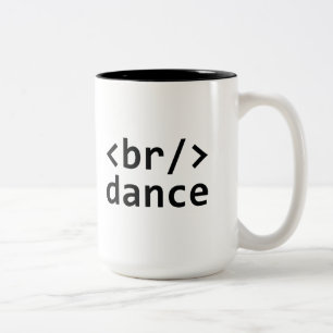 Breakdance code zweifarbige tasse