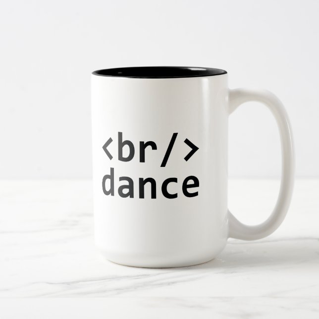 Breakdance code zweifarbige tasse (Rechts)