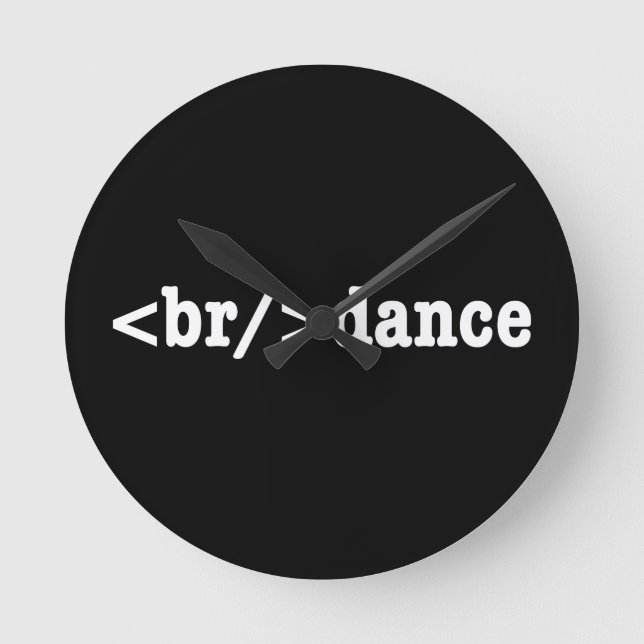 breakdance HTML Code Runde Wanduhr (Vorderseite)