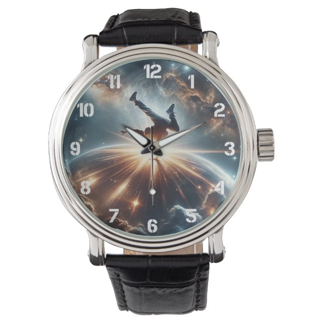 Breakdance meets Universe Armbanduhr (Vorderseite)