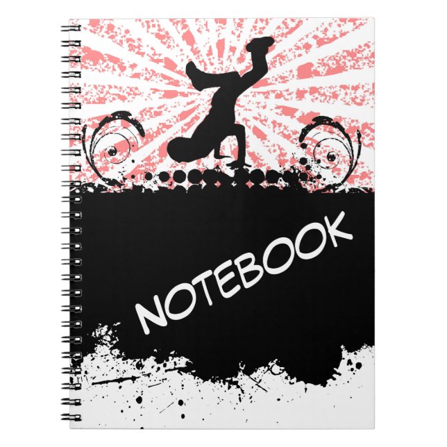 Breakdance Notizbuch Notizblock (Vorderseite)