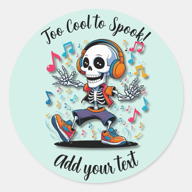 Breakdance Skeleton – Halloween Stickers (Devant)