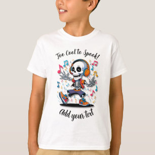Breakdance-Skelett – Kinder Halloween T-Shirt
