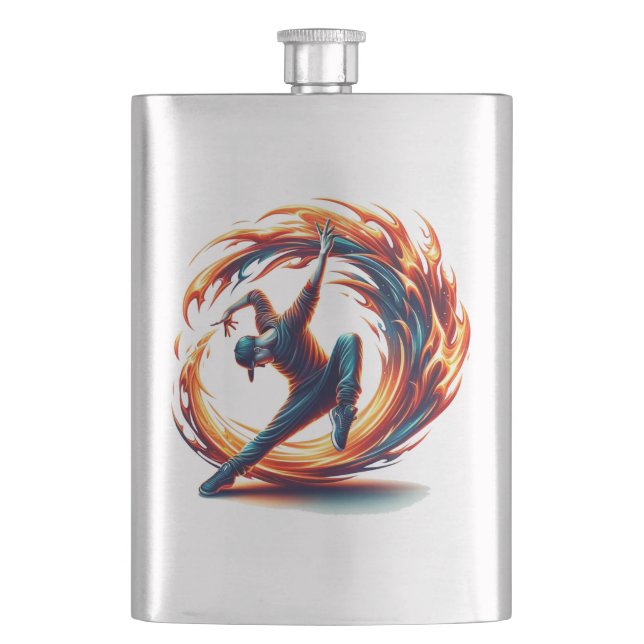 Breakdance Street Fire with Urban Energy Flachmann (Vorderseite)