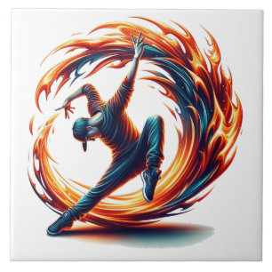 Breakdance Street Fire with Urban Energy Fliese