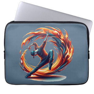 Breakdance Street Fire with Urban Energy Laptopschutzhülle