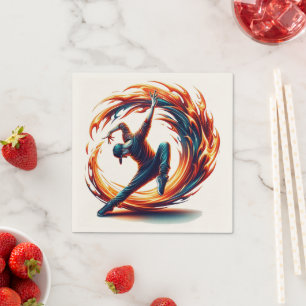 Breakdance Street Fire with Urban Energy Serviette