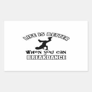 Breakdance Tanzentwürfe Rechteckiger Aufkleber