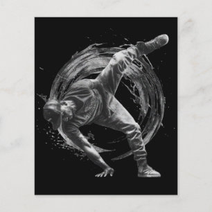 Breakdance Urban Style Monochrome Motion Art