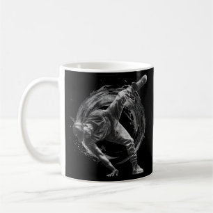 Breakdance Urban Style Monochrome Motion Art Kaffeetasse