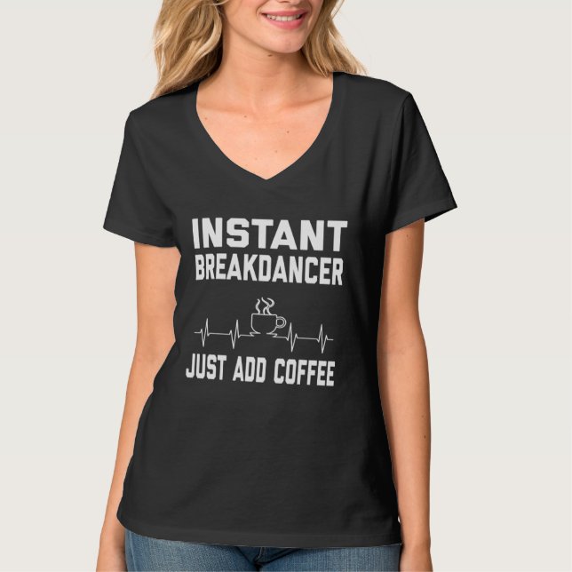 Breakdancer Coffee  Coffee Humor  EKG T-Shirt (Vorderseite)
