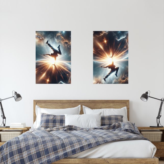 Breakdancer in action, Ai, Action in der Galaxie Bilderwand Sets (Schlafzimmer)