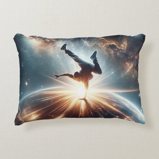 Breakdancer in action, Ai, Action in der Galaxie Dekokissen (Vorderseite)