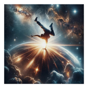 Breakdancer in action, Ai, Action in der Galaxie Poster