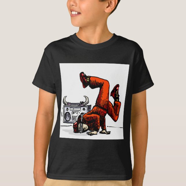 Breakdancer und Kasten-angesagtes Hopfen T-Shirt (Vorderseite)