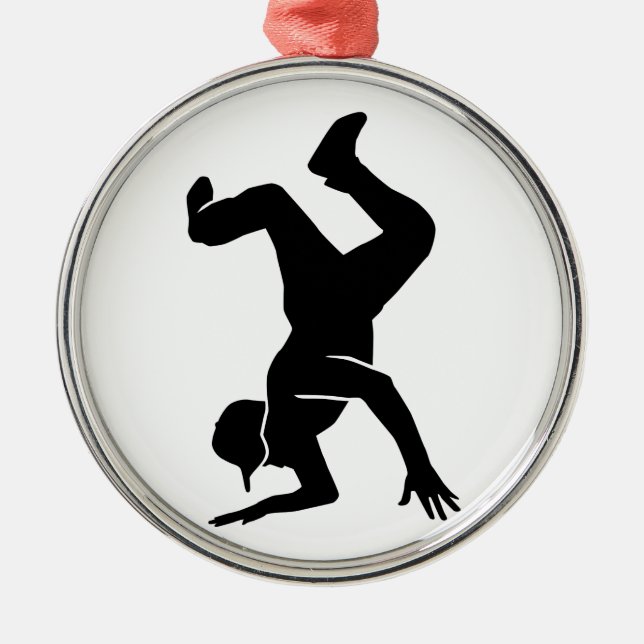 Breakdancing Ornament Aus Metall (Vorne)