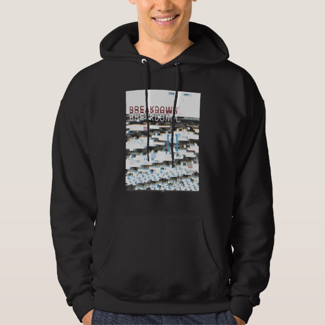 Breakdown Retro Computer Glitch Geek Programmer Ne Hoodie (Vorderseite)