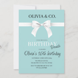 Breakfast at Tiffany's Birthday brunch invitation