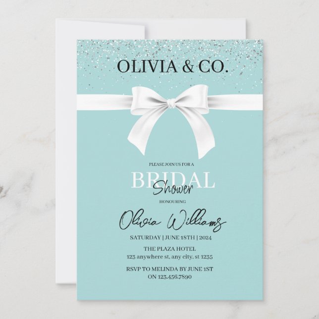 Breakfast at Tiffany's Bridal shower invitation (Vorderseite)