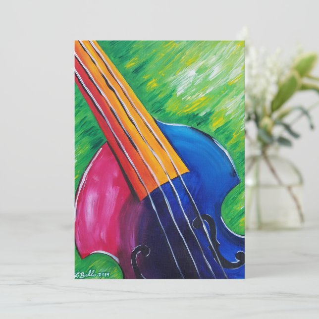 Breakfast Bass Card Karte (Stehend Vorderseite)