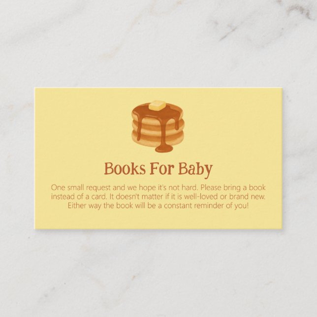 Breakfast Brunch Theme Baby Shower Book Request Begleitkarte (Vorderseite)