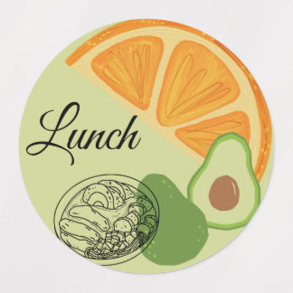 Breakfast, Lunch and Dinner Food Labels Etiketten