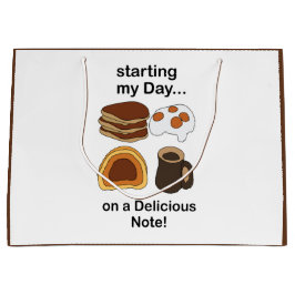 Breakfast Starting My Day On a Delicious Note Große Geschenktüte