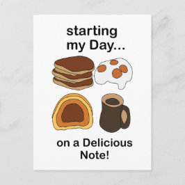 Breakfast Starting My Day On a Delicious Note Postkarte