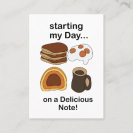 Breakfast Starting My Day On a Delicious Note Visitenkarte