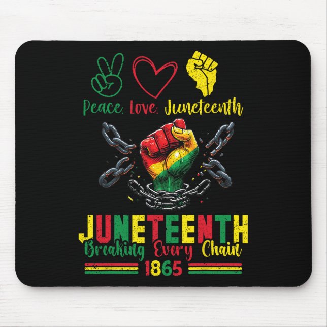Breaking any Chain seit 1865 Peace Liebe Junetee Mousepad (Vorne)