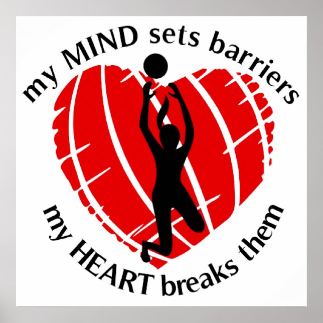 Breaking Barriers Girls Volleyball Poster (Vorne)