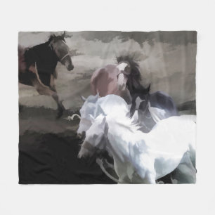 Breaking Free - Wilde Pferde Fleecedecke