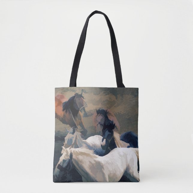 Breaking Free - Wilde Pferde Tasche (Vorderseite)